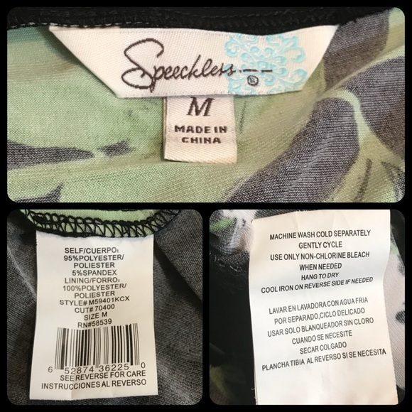 SPEECHLESS Black and Green Dress Size M - Picture 7 of 7